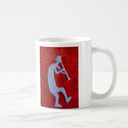 Grande tasse de café blanche de Kokopelli (Droite)