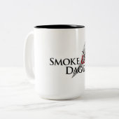 Grande tasse de café de la fumée 15oz et de (Devant gauche)