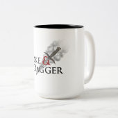 Grande tasse de café de la fumée 15oz et de (Devant droit)