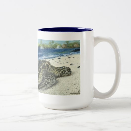 Grande tasse de café de tortue de mer d'île (Droit)