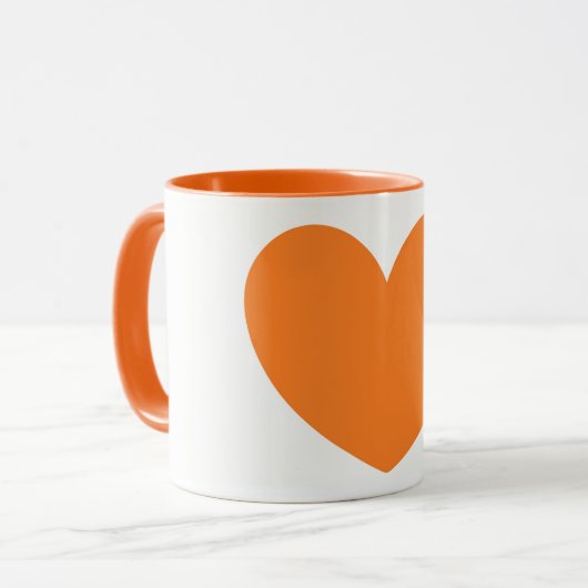 Grande tasse de café orange mignonne d'impression (Devant gauche)