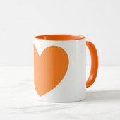 Grande tasse de café orange mignonne d'impression (Devant droit)
