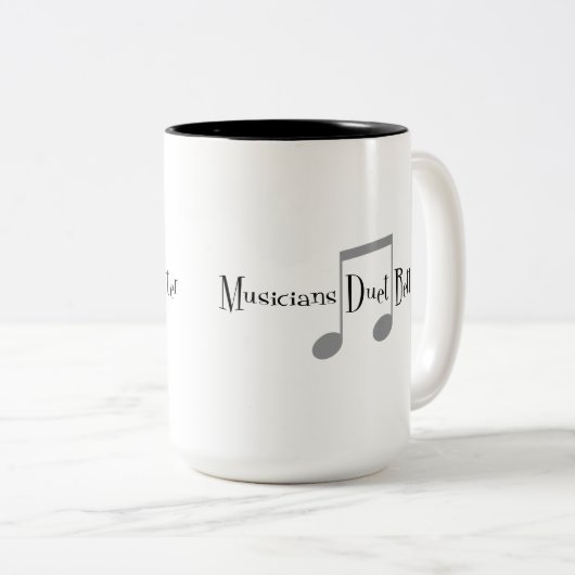 Grande tasse de duo (notes) (Devant droit)