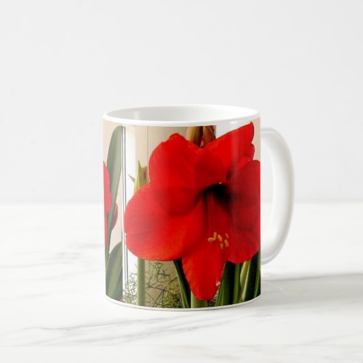 GRANDE TASSE DE FLEURS ROUGES (Devant droit)