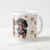 Grande Tasse De mignons amis dachshund (Devant droit)