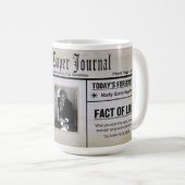 Grande tasse de retraite de papier de nouvelles - (Devant droit)