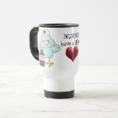 Grande tasse de voyage d'infirmière de coeur (Devant gauche)