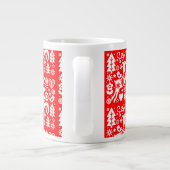 Grande Tasse Décor traditionnel nordique de Noël (Dos)