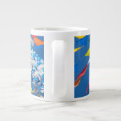 Grande Tasse Décoration de drapeau triangulaire (Dos)