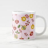 Grande Tasse Décorations de Noël Verdure festive Rose (Droite)