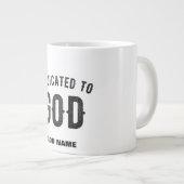 GRANDE TASSE DÉDIÉ À DIEU COOL PERSONNALISABLE NOIR TEXTE (Devant droit)