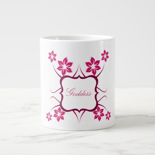 Grande Tasse Déesse Florale Jumbo Mug, Rose (Devant)