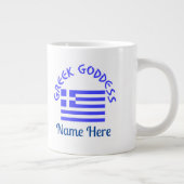 Grande Tasse Déesse grecque et drapeau de la Grèce (Droite)