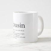 Grande Tasse Définition de cousin cool moderne noir et blanc (Devant droit)
