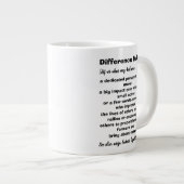Grande Tasse Définition de facteur de différence Inspirationnel (Devant droit)