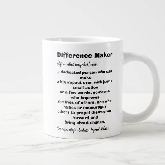 Grande Tasse Définition de facteur de différence Inspirationnel (Droite)