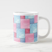 Grande Tasse Denim Patchwork Jumbo Mug, Rose, Blues (Droite)