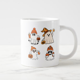 Grande Tasse Design Citrouille de fantôme d'Halloween mignon