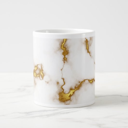 Grande Tasse Design élégant en marbre de luxe or (Devant)