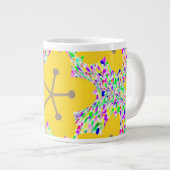 Grande Tasse Design Floral Disco Jaune Groovy (Devant droit)