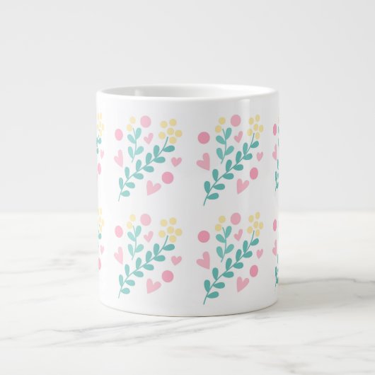 Grande Tasse Design motif de fleurs mignonnes (Devant)