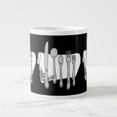 Grande Tasse Design noir argenté (Devant)