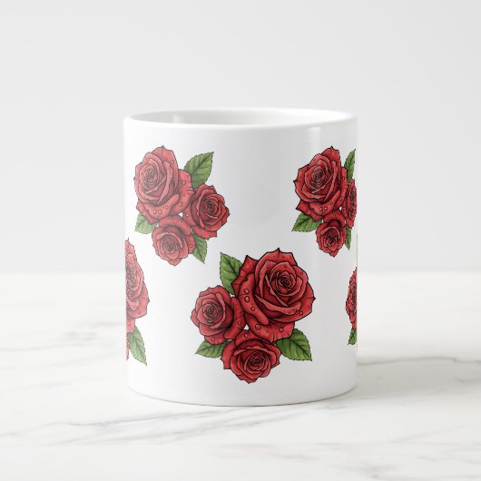 Grande Tasse Design Rose élégant (Devant)