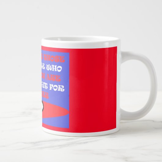 Grande Tasse Design thématique amis en café blanc et bleu rouge (Droite)