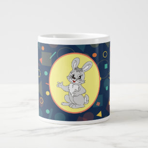 Grande Tasse Dessin animé de lapin mignon avec des formes color