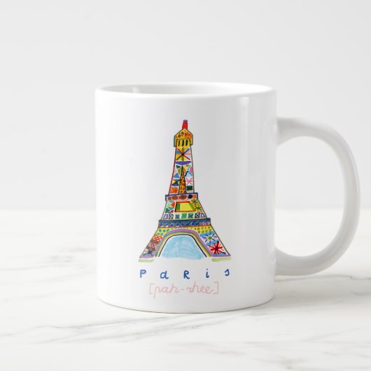 Grande Tasse Dessin d'astuce de Paris (Droite)