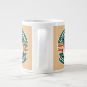 Grande Tasse Dessin de blague de poulet drôle rétro (Dos)