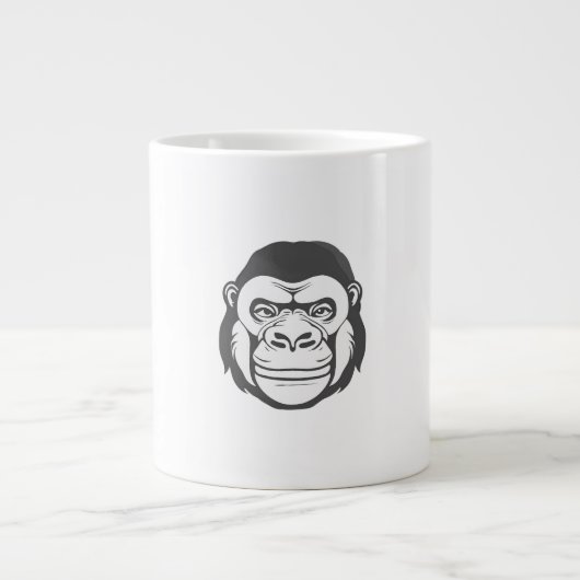 Grande Tasse Dessin de dessin de Gorilla (Devant)