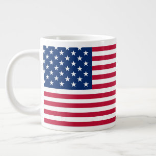 Grande Tasse Dessin de fierté du drapeau américain USA