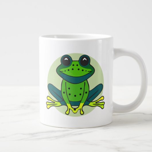 Grande Tasse Dessin de grenouille verte (Droite)