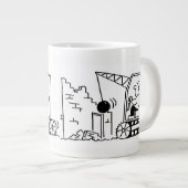 Grande Tasse Dessin de l'entrepreneur de démolition (Devant droit)