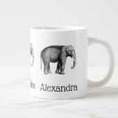 Grande Tasse Dessin d'éléphant vintage (Droite)