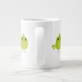 Grande Tasse Dessin d'oiseau vert (Dos)