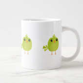 Grande Tasse Dessin d'oiseau vert (Droite)