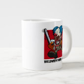 Grande Tasse Dessin du Clown de tronçonneuse de la fête d'Hallo (Devant droit)