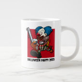 Grande Tasse Dessin du Clown de tronçonneuse de la fête d'Hallo (Droite)