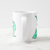 Grande Tasse dessin souriant requin menthe bleu vert océan anim (Dos)