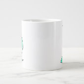 Grande Tasse dessin souriant requin menthe bleu vert océan anim (Devant)