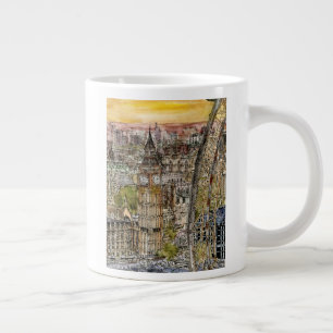 Grande Tasse Destinations Aquarelle Big Ben et London Eye