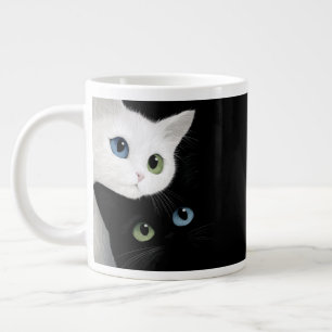 Grande Tasse Deux chats aux yeux dépareillés – Art du chat Yin