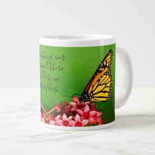 Grande Tasse Devis :  Monarch Butterfly Floral Photographie