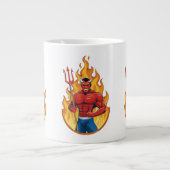 Grande Tasse Diable avec trident (Devant)