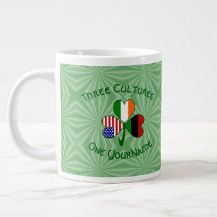 Grande Tasse Diaspora africain Américain irlandais Trèfle Perso