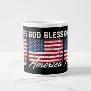 Grande Tasse Dieu bénisse l'Amérique USA Drapeau 4 juillet patr