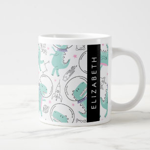 Grande Tasse Dinosaures Spatiaux, Dinosaures Mignons, Étoiles, 