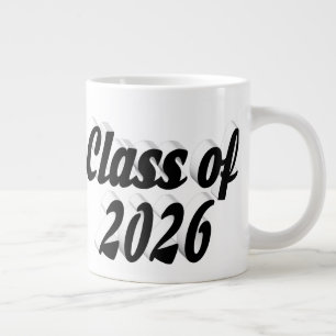 Grande Tasse Diplômé de la promotion 2026 texte noir graduation